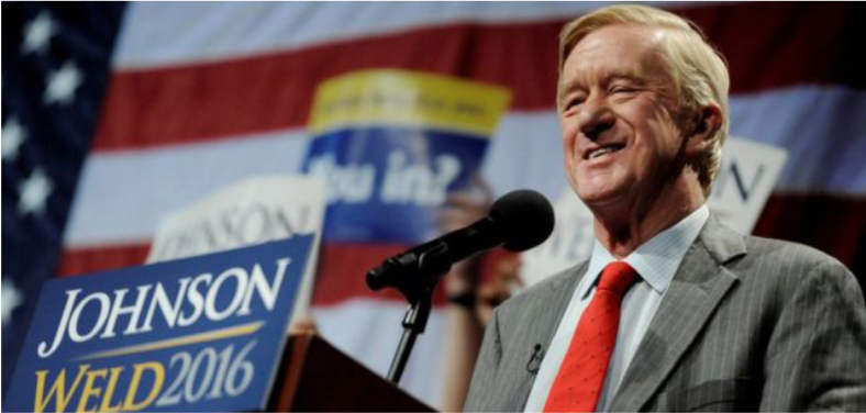 Bill Weld during the 2016 Presidential Election. He ran as a member of the Libertarian Party with his runningmate, Gary Johnson.
