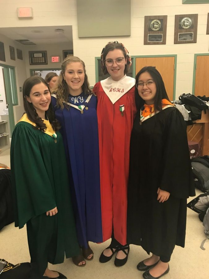(Left to right) Emily Danczyk, Hope Allen, Zoe Kirkessner and An Lai at District Choir.
Submitted by An Lai.
