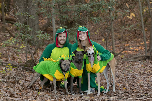 Brian strathmeyer was on a walk in the woods with his wife and his three dogs