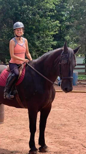Jensenius loves horses and started riding about 10 years ago; her goal is to someday own her own farm. 