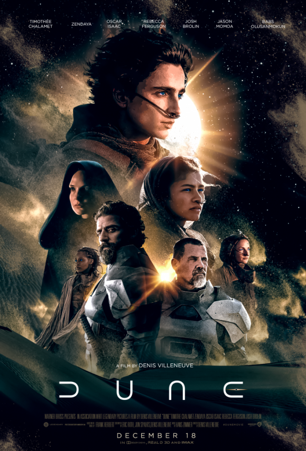 Movie poster for upcoming Sci-fi release, Dune.