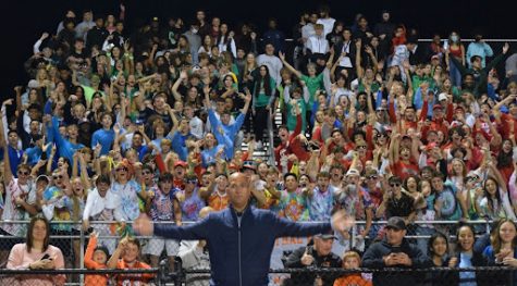 James Franklin stands in front of Central Yorks Student Section Friday, Sept. 24.