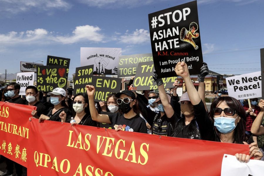 Many Asian Americans have banded together at rallies, such as this Stop Asian Hate event at Chinatown Plaza Las Vegas on April 1, 2021.