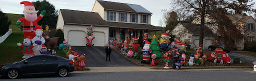An extensively decorated house in York PA.
