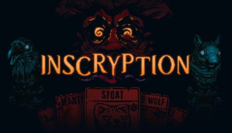 The artwork for “Inscryption” depicts its horror aesthetic, as well as the very enjoyable card game that the game is all about.
