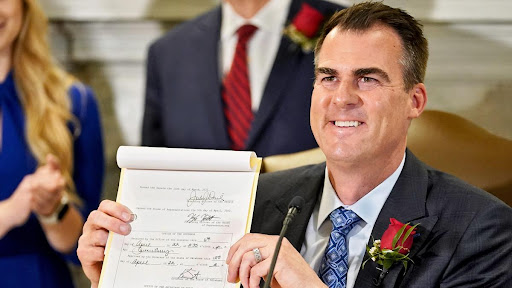 Kevin Stitt signed a bill to ban Abortions in Oklahoma on April 12, 2022. 
“We want Oklahoma to be the most pro-life state in the country.”