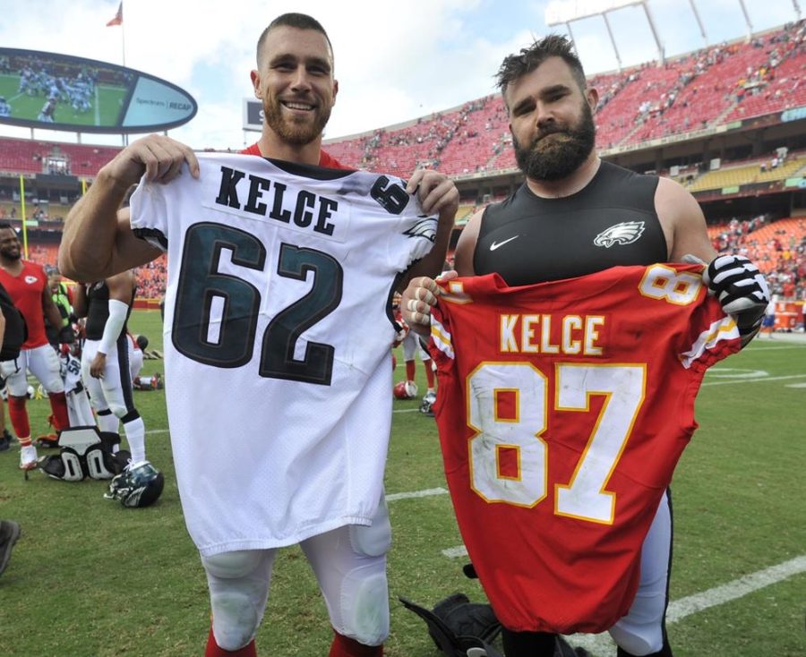 “My mom can’t lose,” said Travis Kelce.

