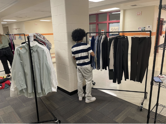 “When we are organizing the clothing, if there is anything that students say, ‘Hey this is a little too worn we don’t wanna offer it here,’ or if its out of style we will then take that and donate it to goodwill,” said Grove. 
