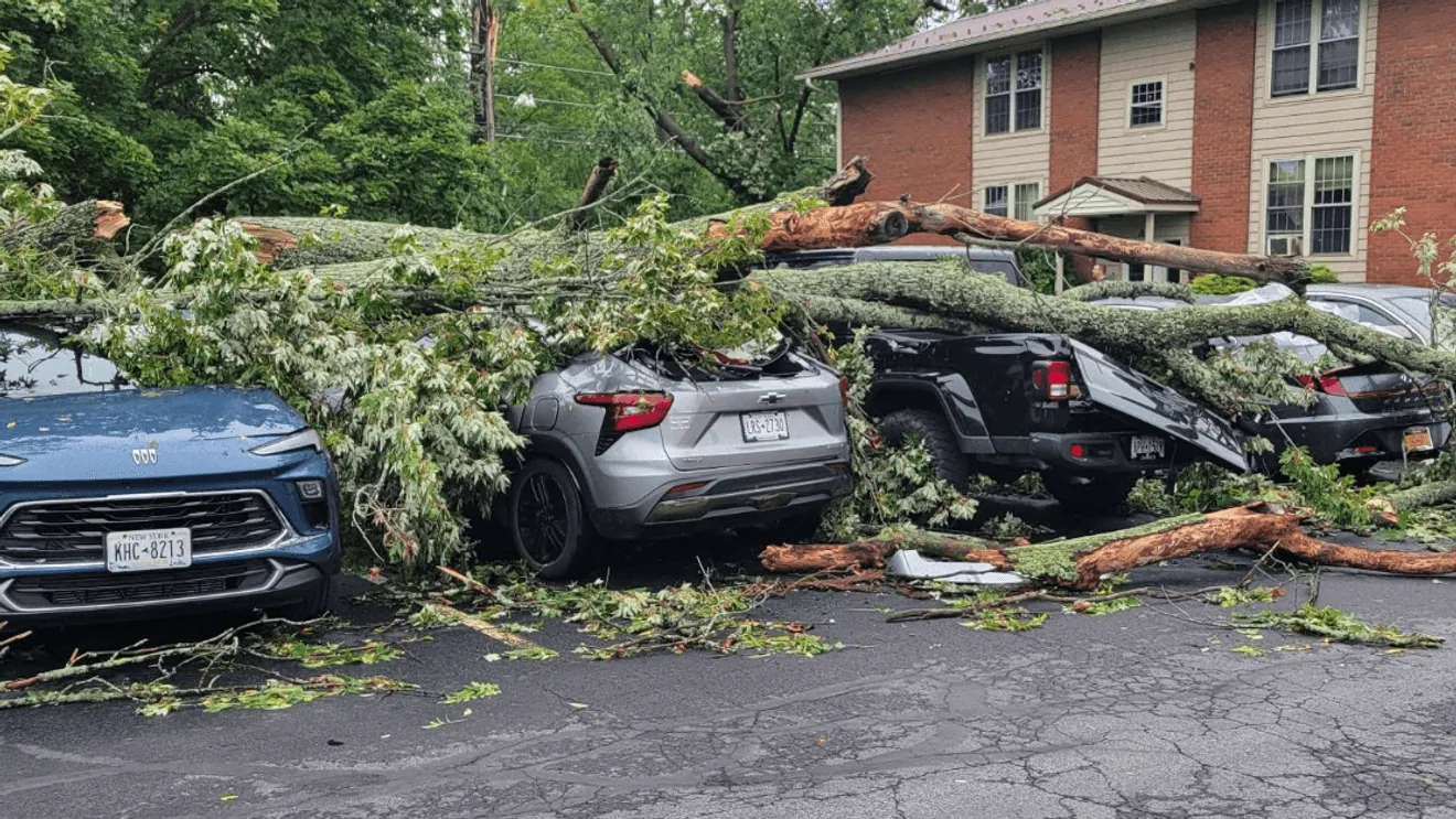 Firefighters responding after severe weather caused downed lines, flooding and power outages in Seneca Falls